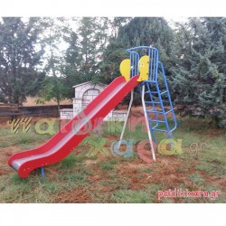 Μεταλλική τσουλήθρα παιδικής χαράς παιδιών με ζωάκια
